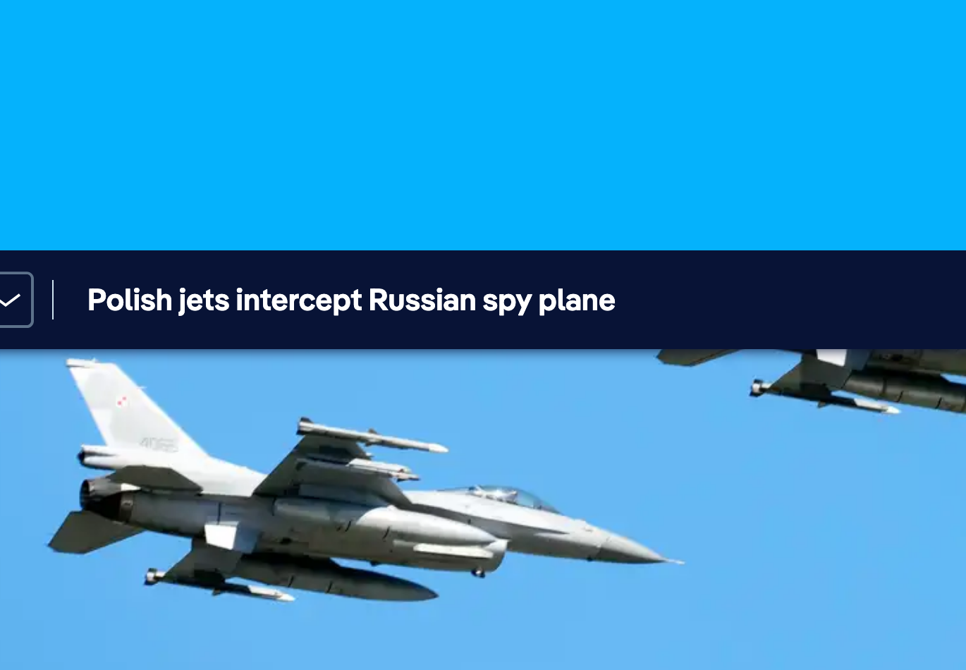 Polish jets intercept Russian spy plane