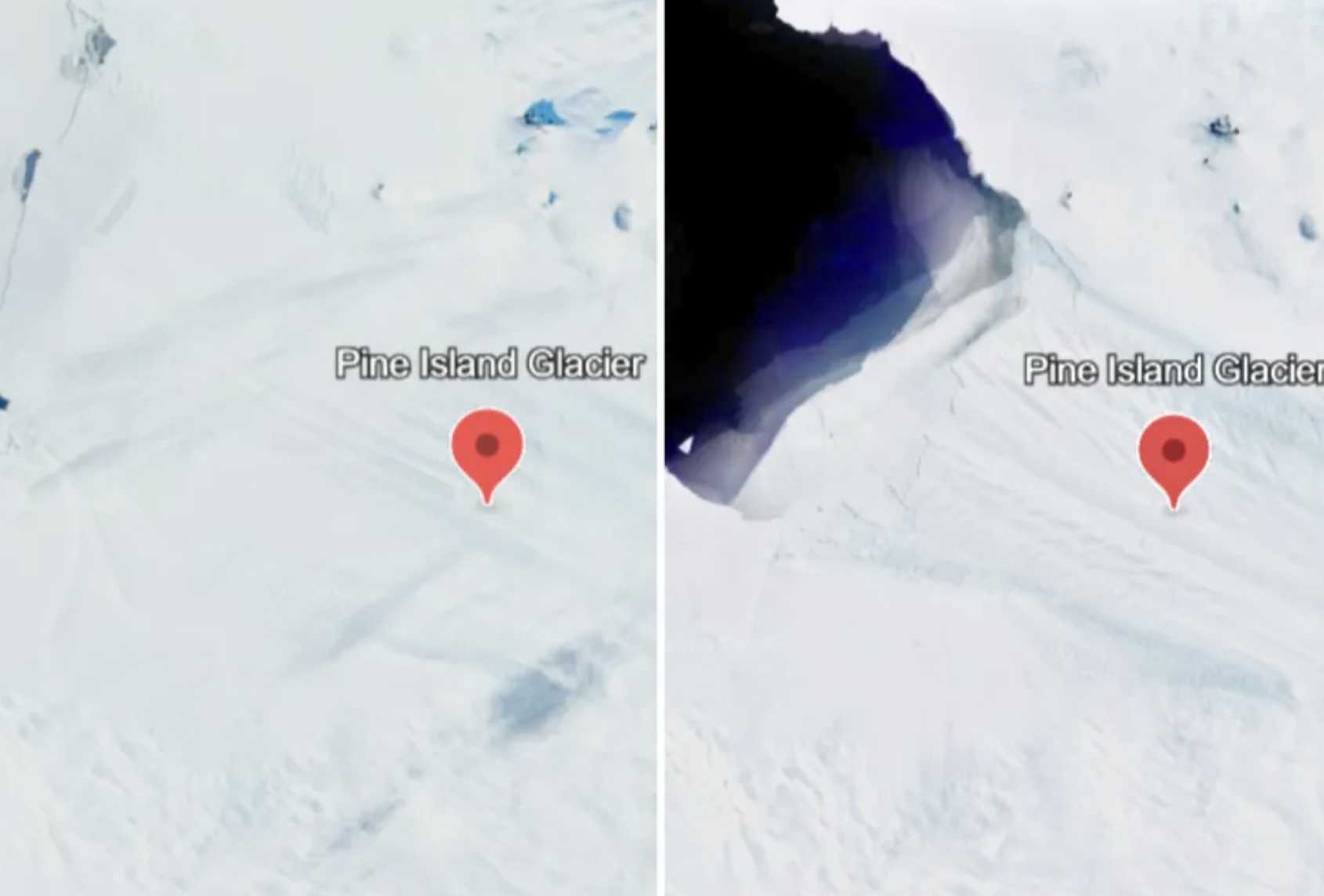 Satellite Images Show Scale and Speed of Antarctic Glacier Melting